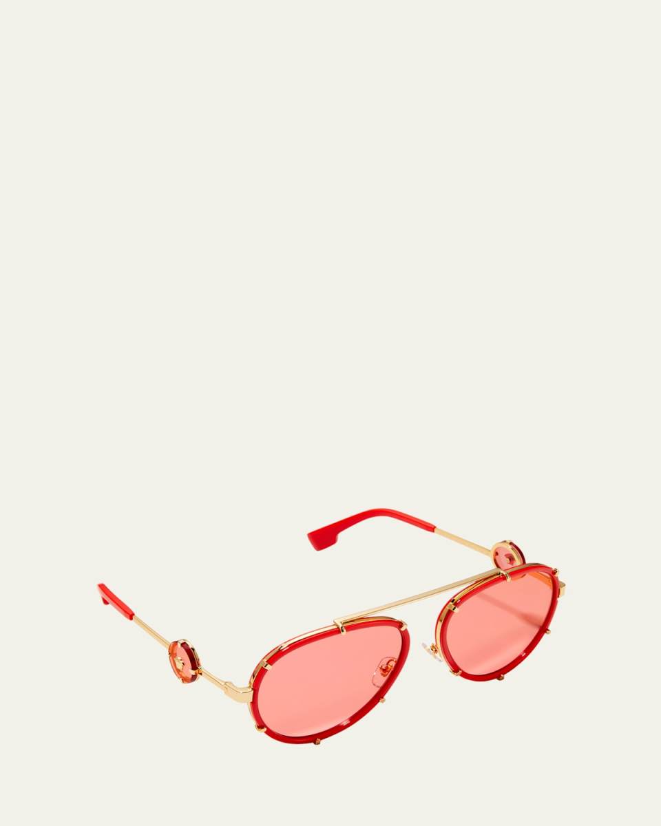 Medusa Metal Aviator Sunglasses